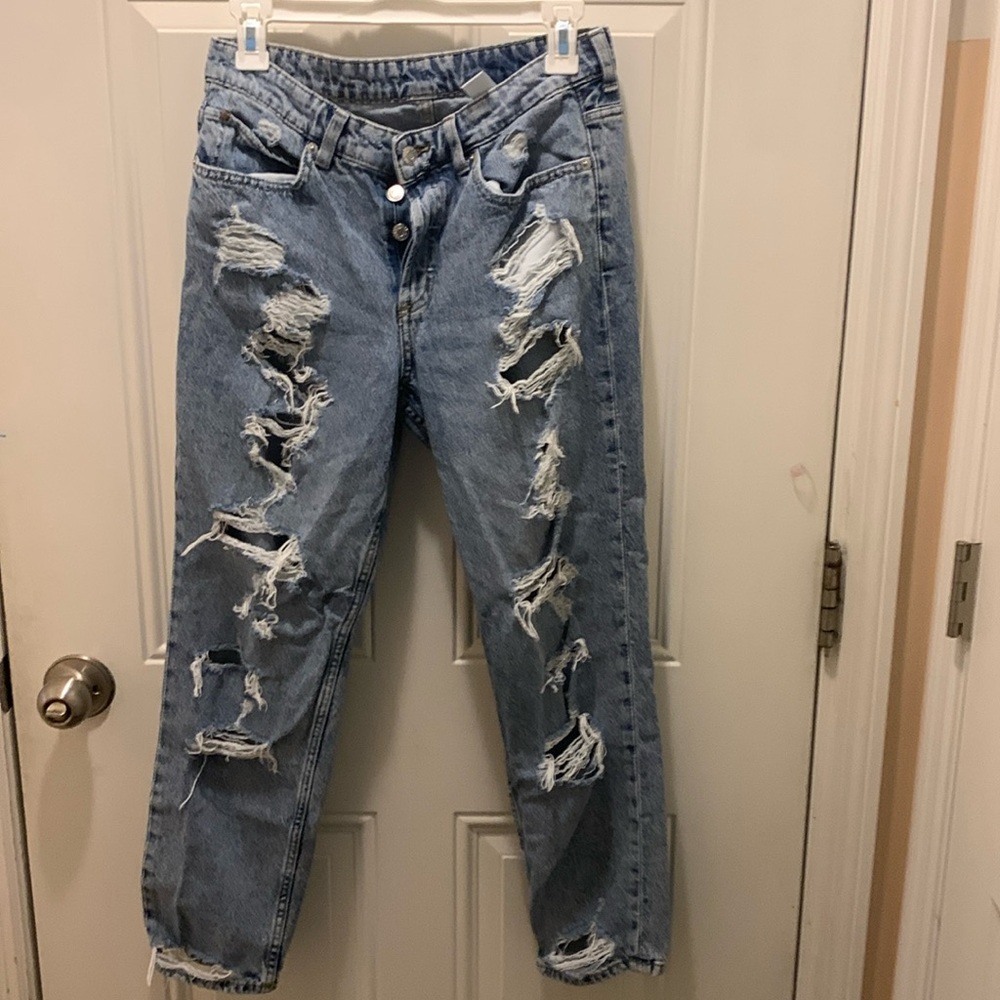 &Denim Boyfriend Low Waist Taille Basse Wom Jeans Sz 8